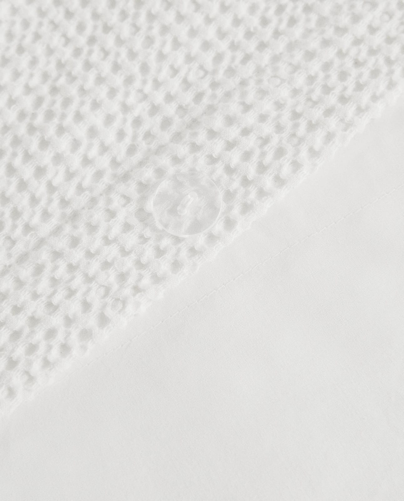 ZARA HOME ПОДОДЕЯЛЬНИК ИЗ ХЛОПКА MINI WAFFLE ракурс 5