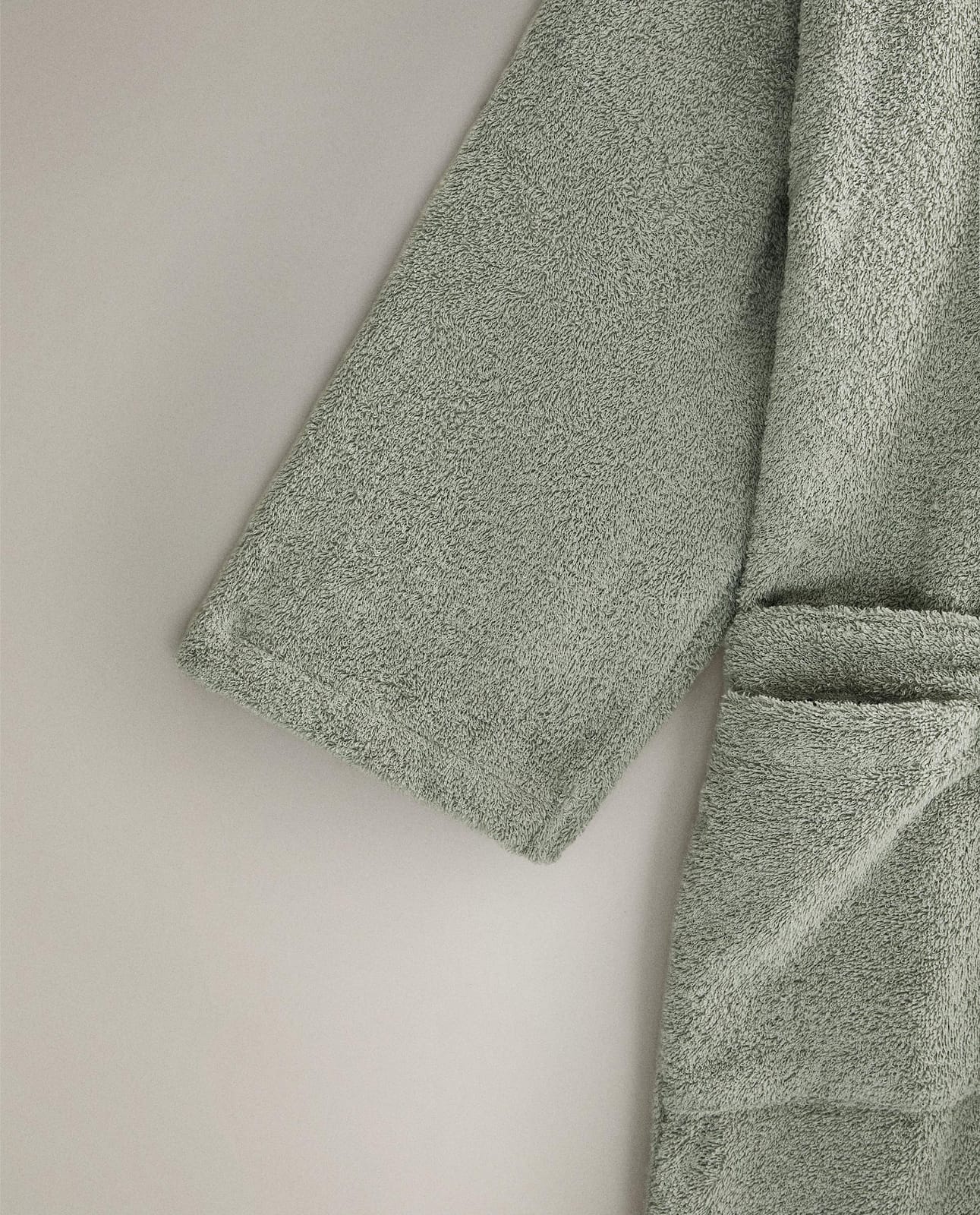 ZARA HOME ХЛОПКОВЫЙ ХАЛАТ ВЫСОКОГО КАЧЕСТВА (420 Г/М²) ракурс 3
