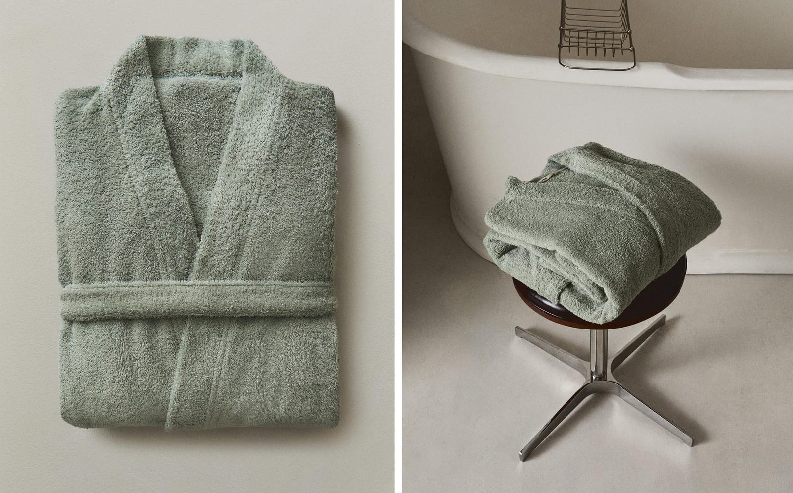 ZARA HOME ХЛОПКОВЫЙ ХАЛАТ ВЫСОКОГО КАЧЕСТВА (420 Г/М²) ракурс 9