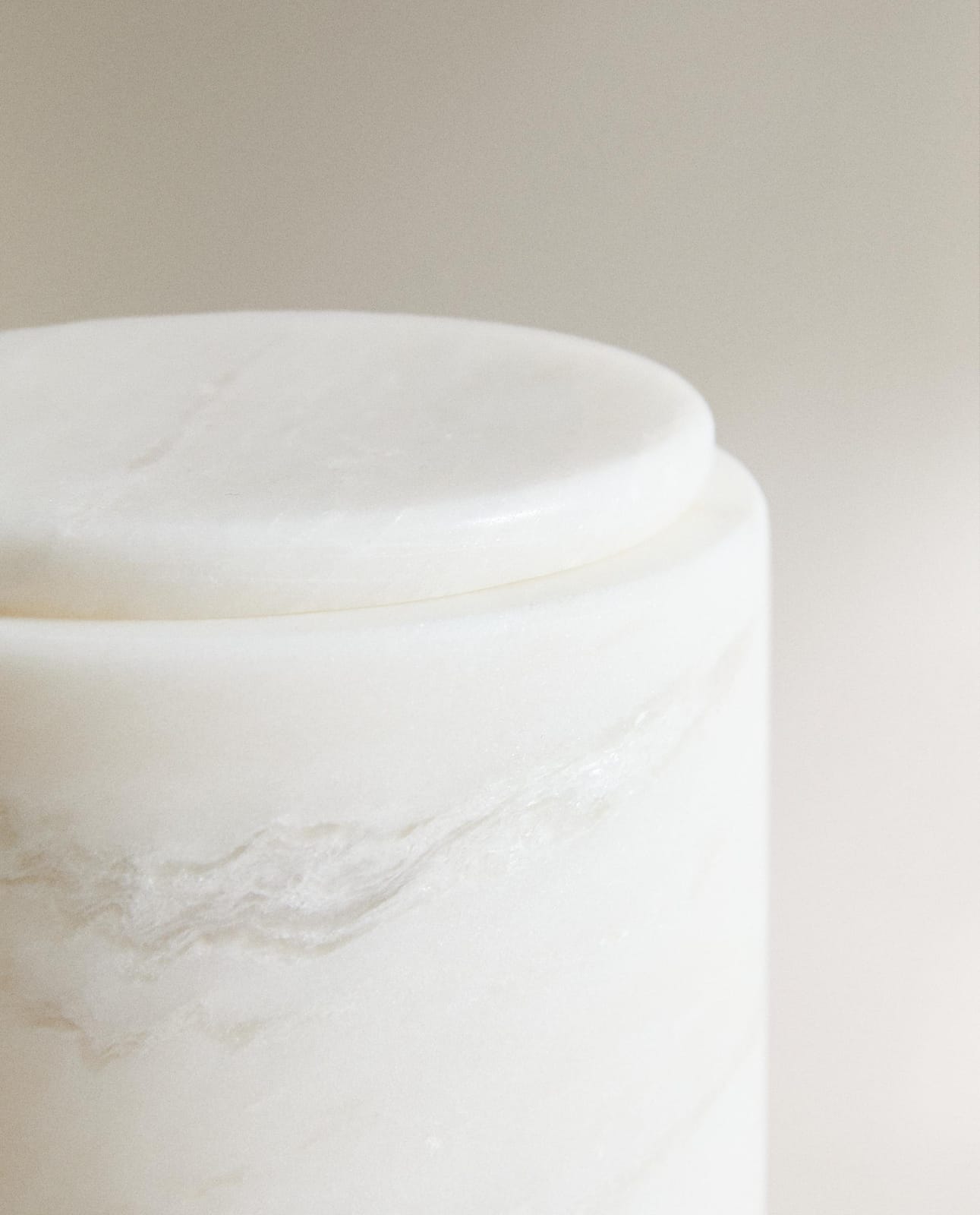 ZARA HOME Белый мраморный контейнер-органайзер для ванной ракурс 4