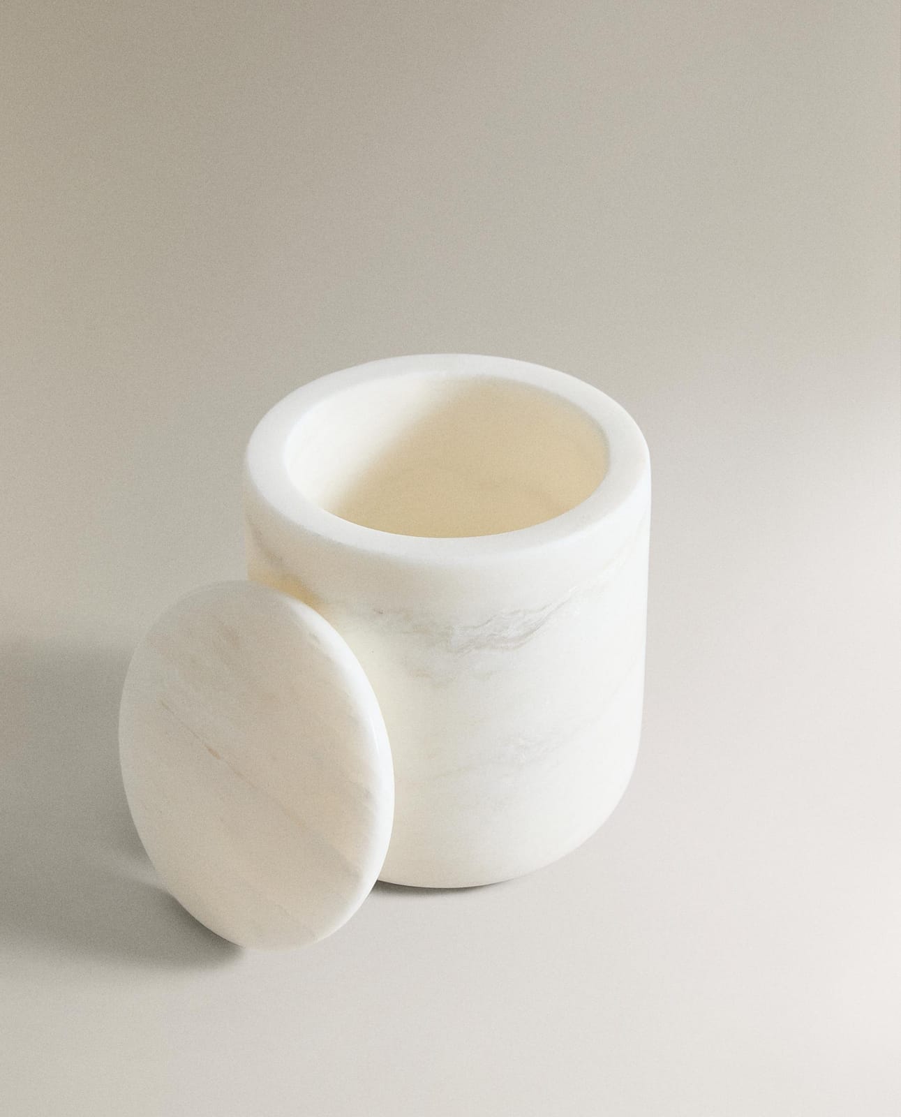 ZARA HOME Белый мраморный контейнер-органайзер для ванной ракурс 2