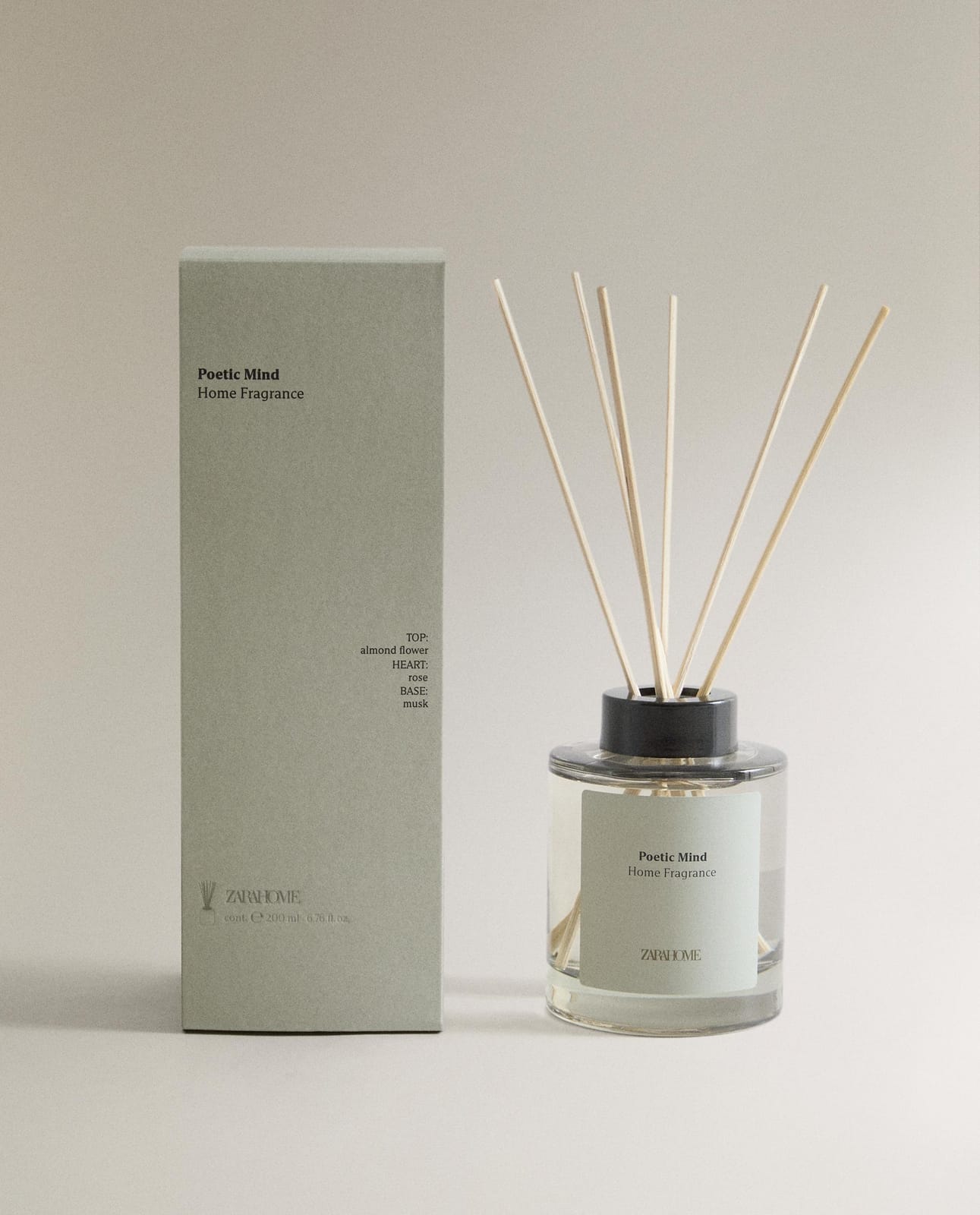 Ароматический диффузор ZARA HOME (200 ML) АРОМАТИЧЕСКИЕ ПАЛОЧКИ POETIC MIND РОЗОВЫЙ 22 x 7 x 7 cm