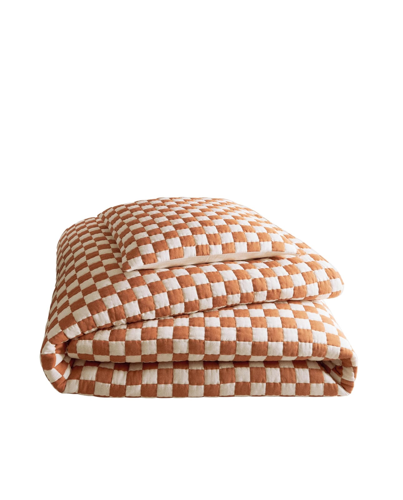 ZARA HOME Хлопковое покрывало в клетку ракурс 6