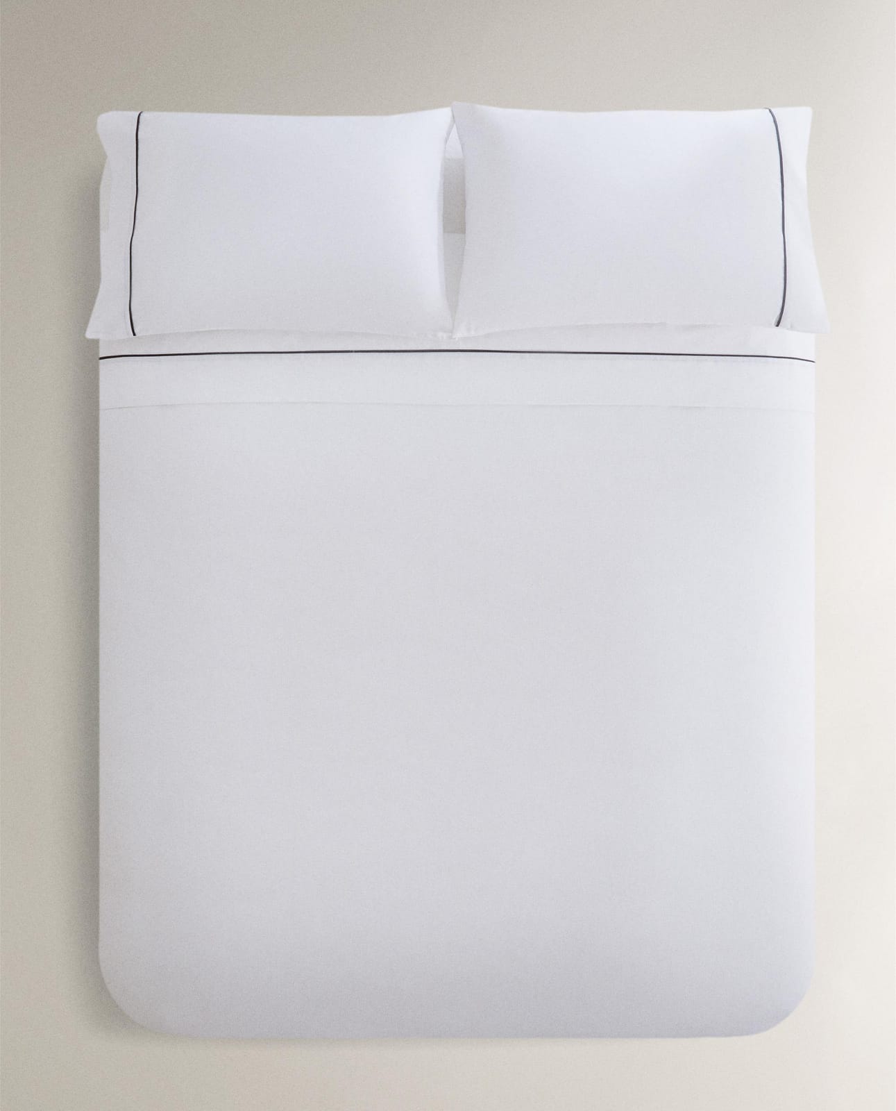 Пододеяльник ZARA HOME с стеганым узором и окантовкой szary 260 x 240 cm