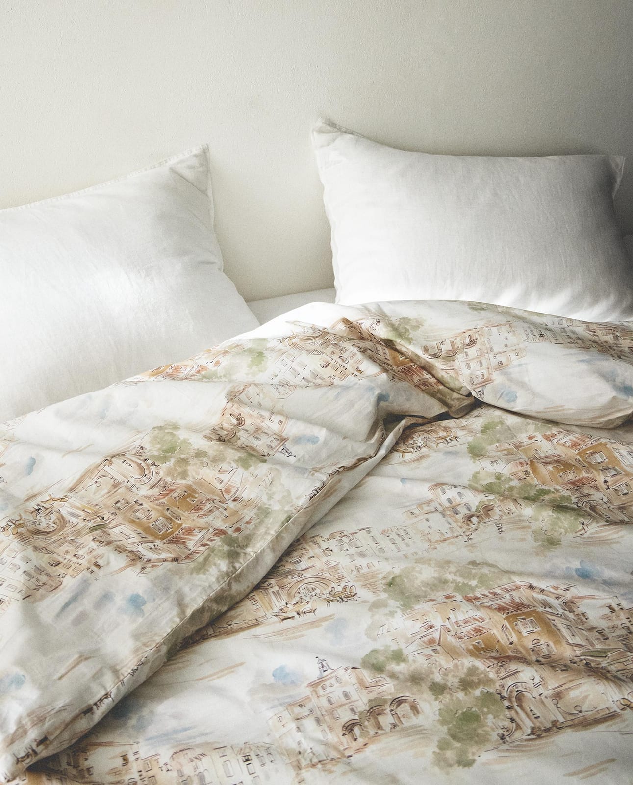 ZARA HOME Хлопковый пододеяльник с пейзажем ракурс 8
