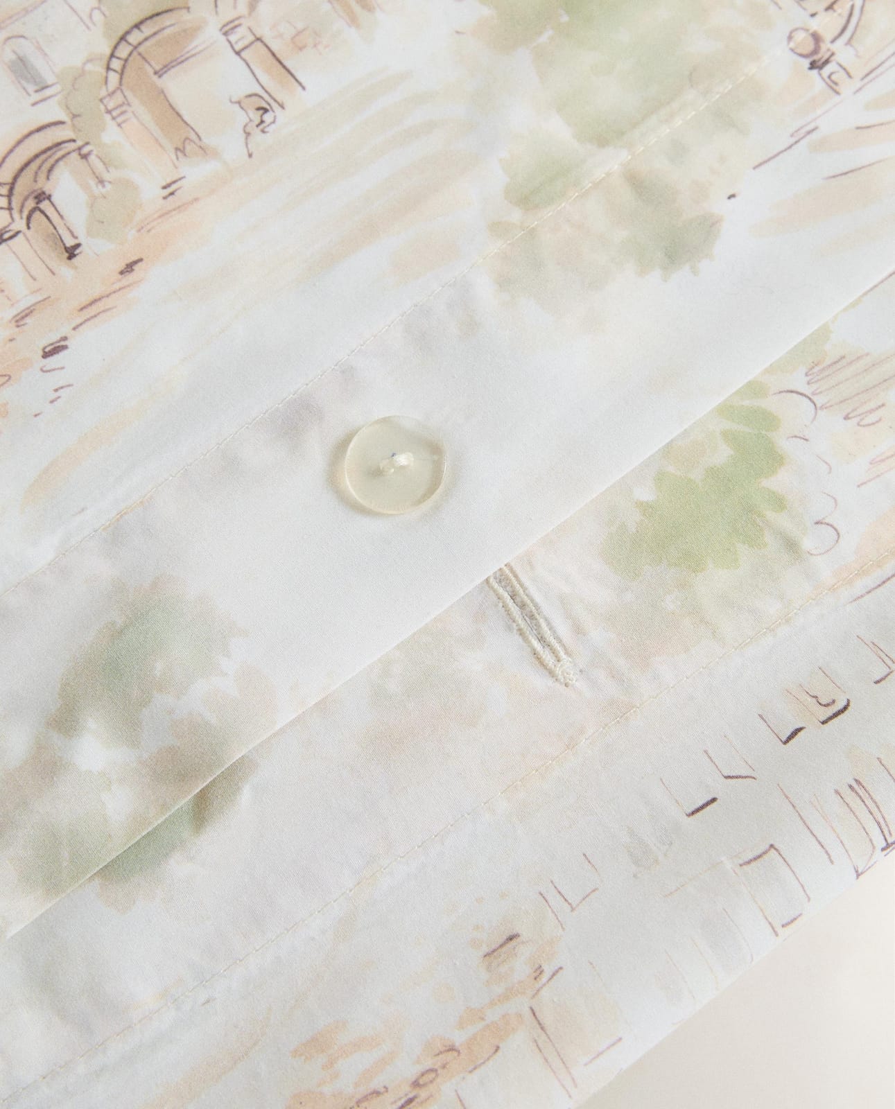 ZARA HOME Хлопковый пододеяльник с пейзажем ракурс 3