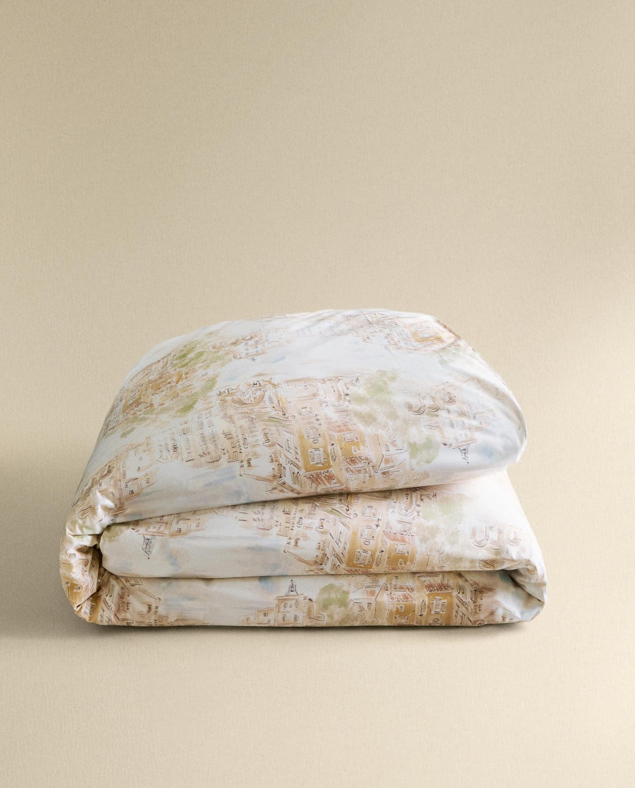 ZARA HOME Хлопковый пододеяльник с пейзажем ракурс 5