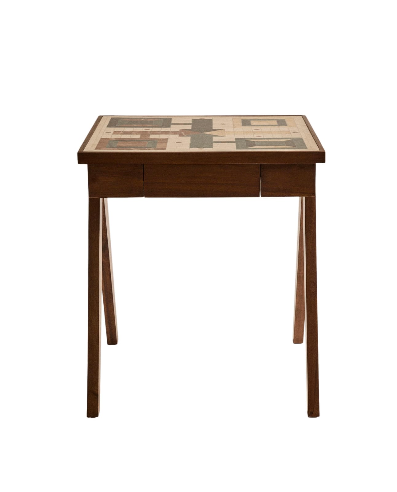 ZARA HOME Приставной столик с мраморной доской для игры в парчис ракурс 3