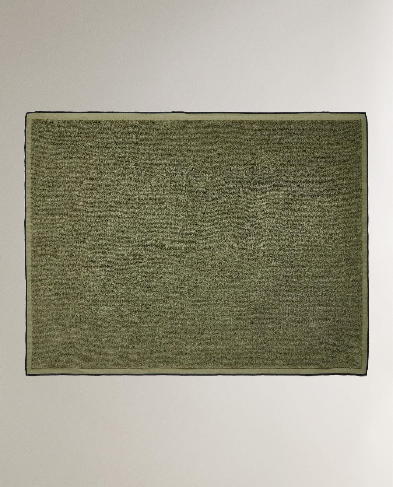 Bath mat ZARA HOME bath mat with decorative stitching Średni Khaki 50 x 80 cm