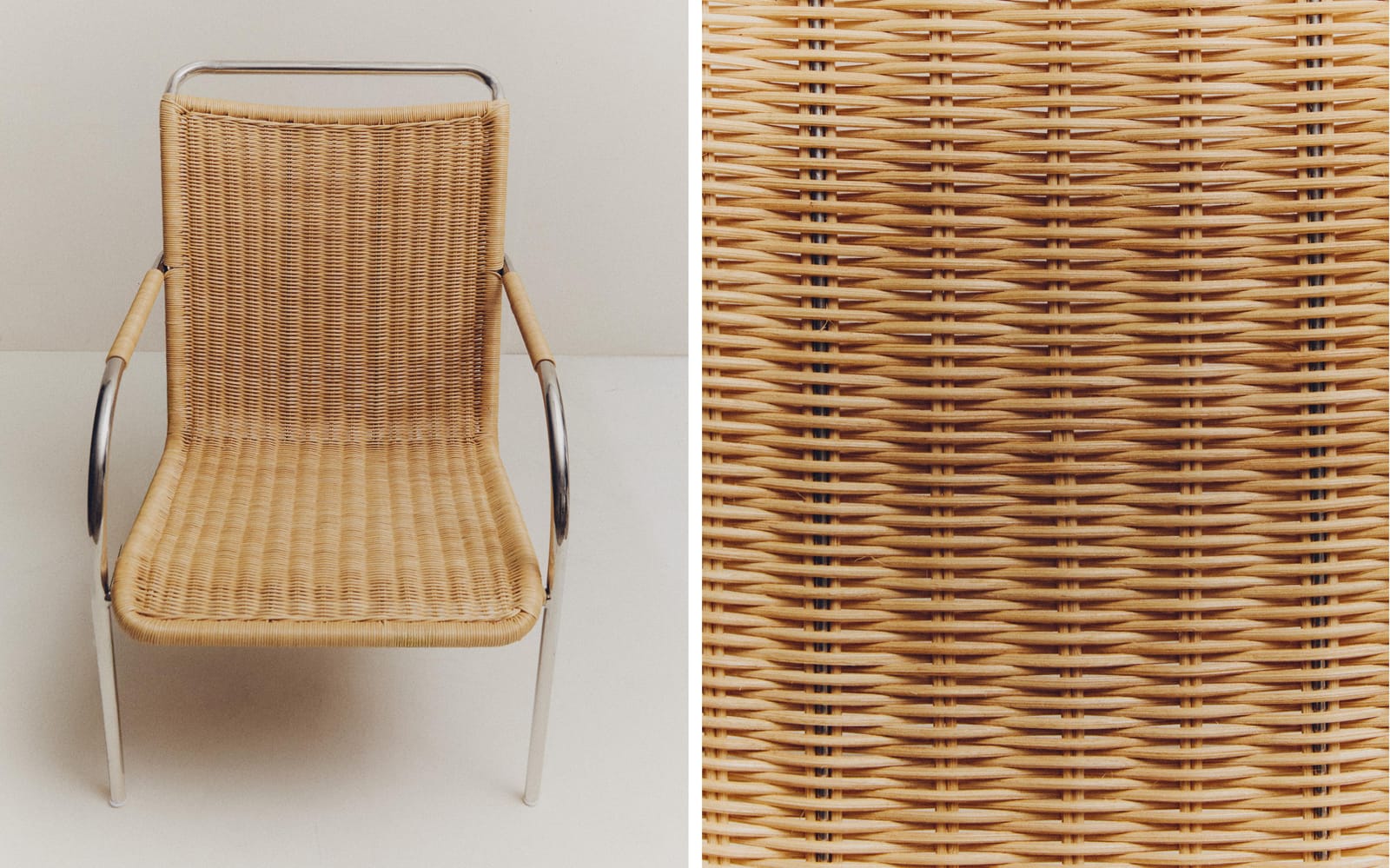 ZARA HOME FOTEL Z RATTANU I STALI ракурс 12