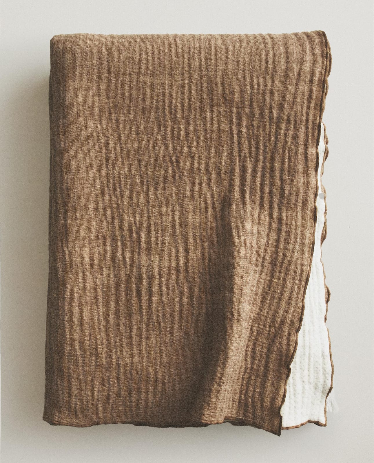 ZARA HOME Двусторонний хлопковый плед ракурс 7