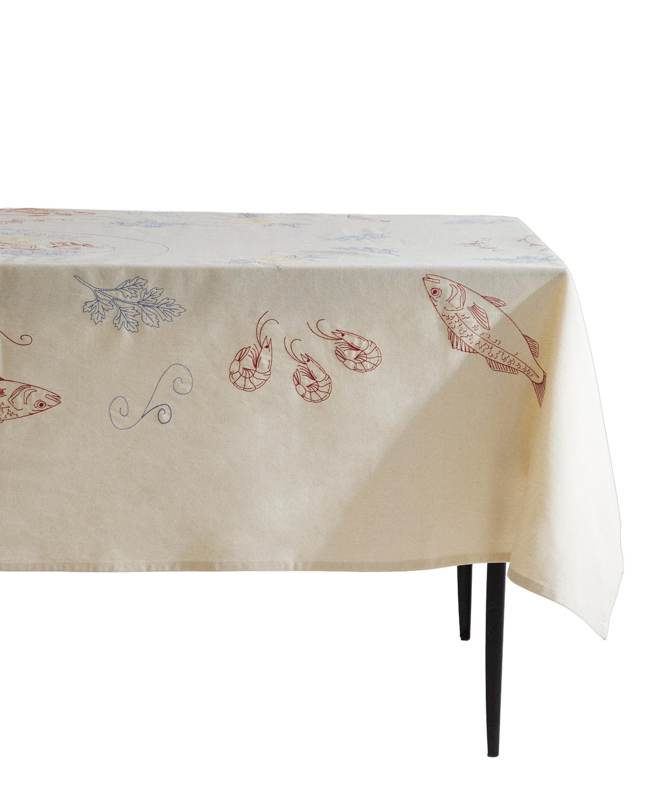 ZARA HOME ХЛОПКОВАЯ СКАТЕРТЬ С РЫБАМИ ракурс 8