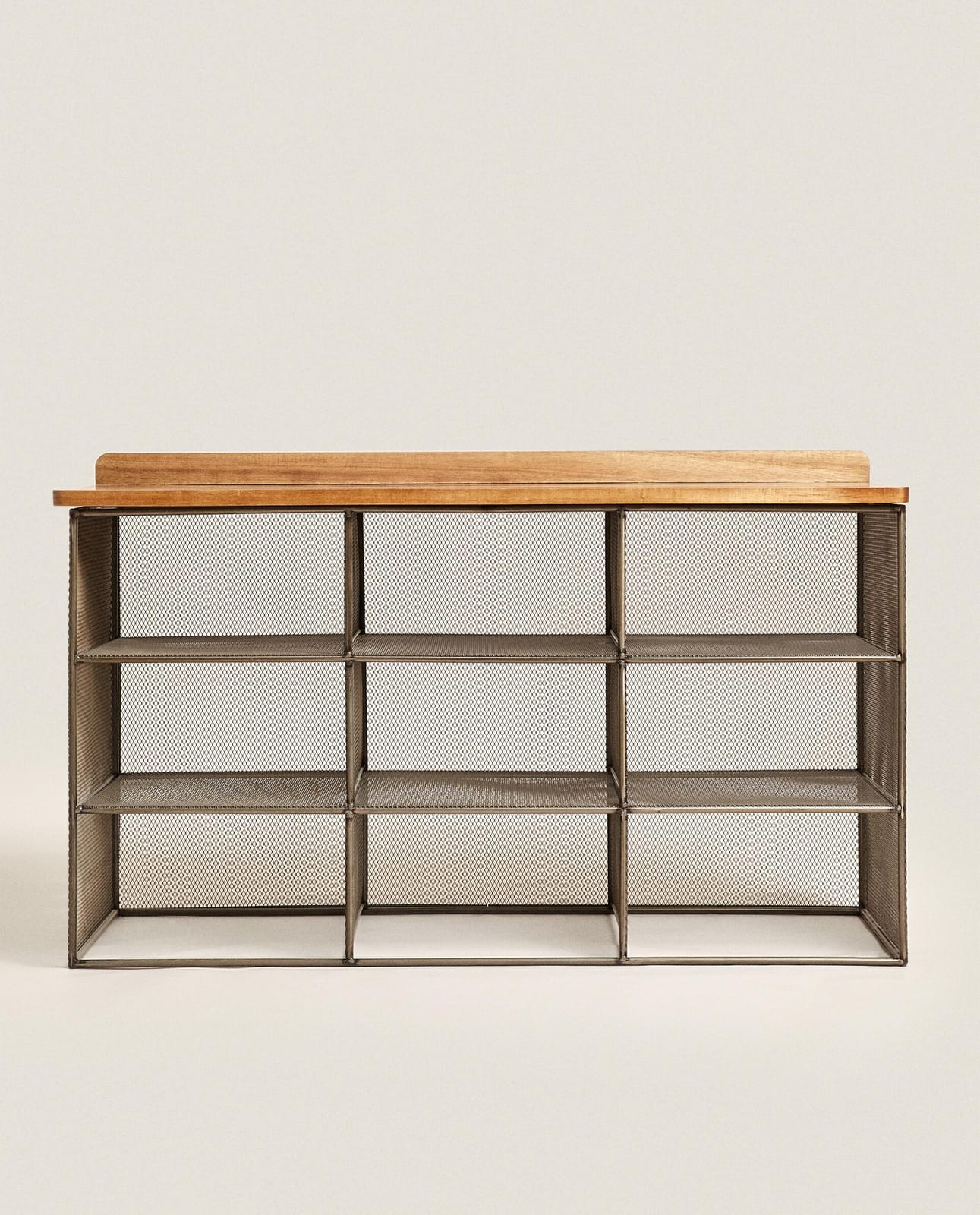 Стеллаж ZARA HOME Металлическая скамейка для обуви серый 60 x 100 x 36 cm