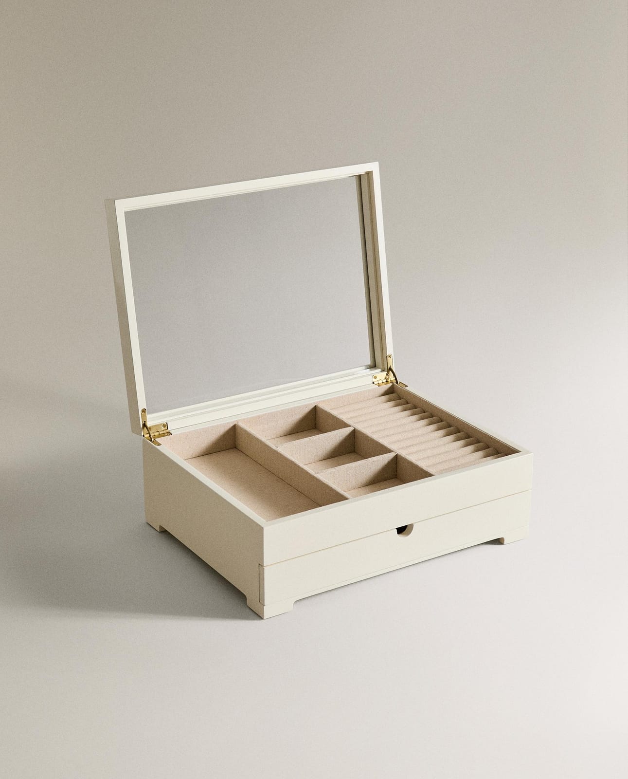 ZARA HOME ЛАКИРОВАННАЯ ШКАТУЛКА ДЛЯ УКРАШЕНИЙ С БОЛЬШОЙ КРЫШКОЙ И ЯЩИКОМ ракурс 7