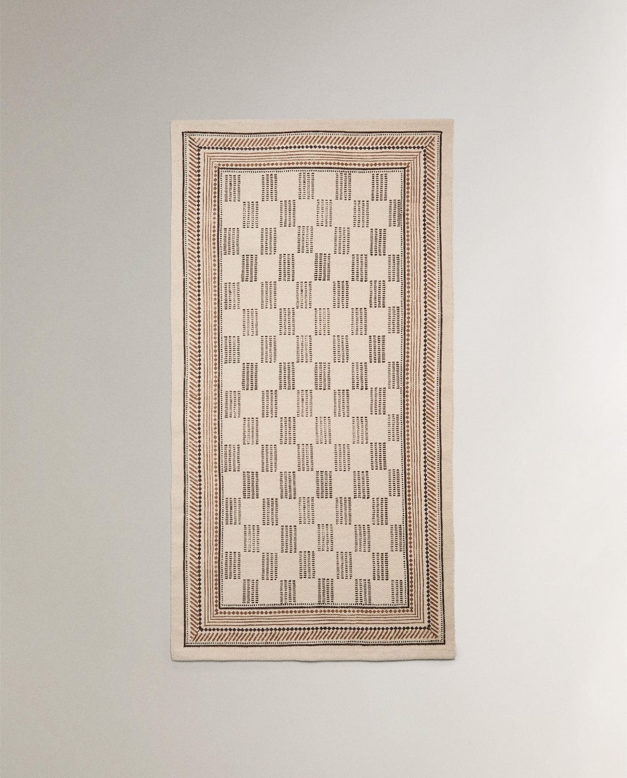 ZARA HOME ХЛОПКОВЫЙ КОВЁР С НАБИВНЫМ ПРИНТОМ ракурс 5
