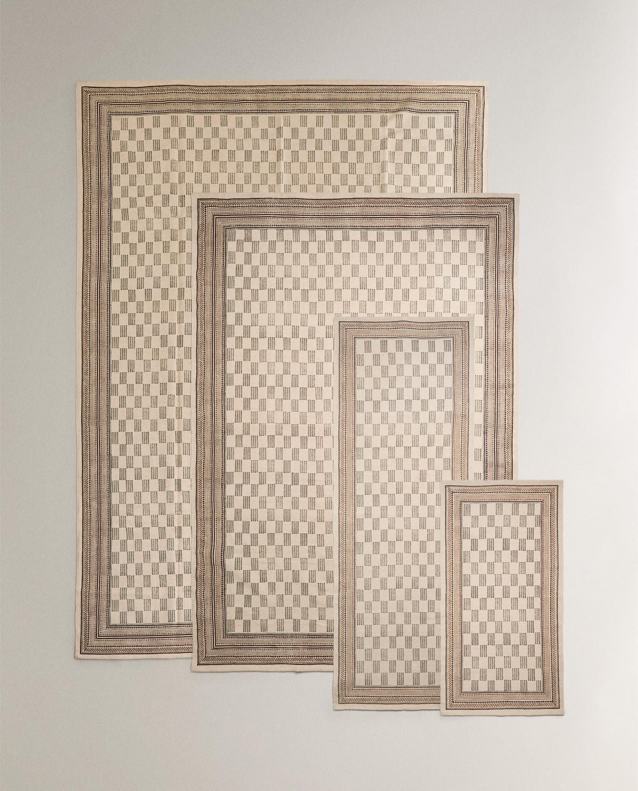 Ковер ZARA HOME хлопковый с принтом BLOCK PRINT WIELOKOLOROWY 60 x 120 cm