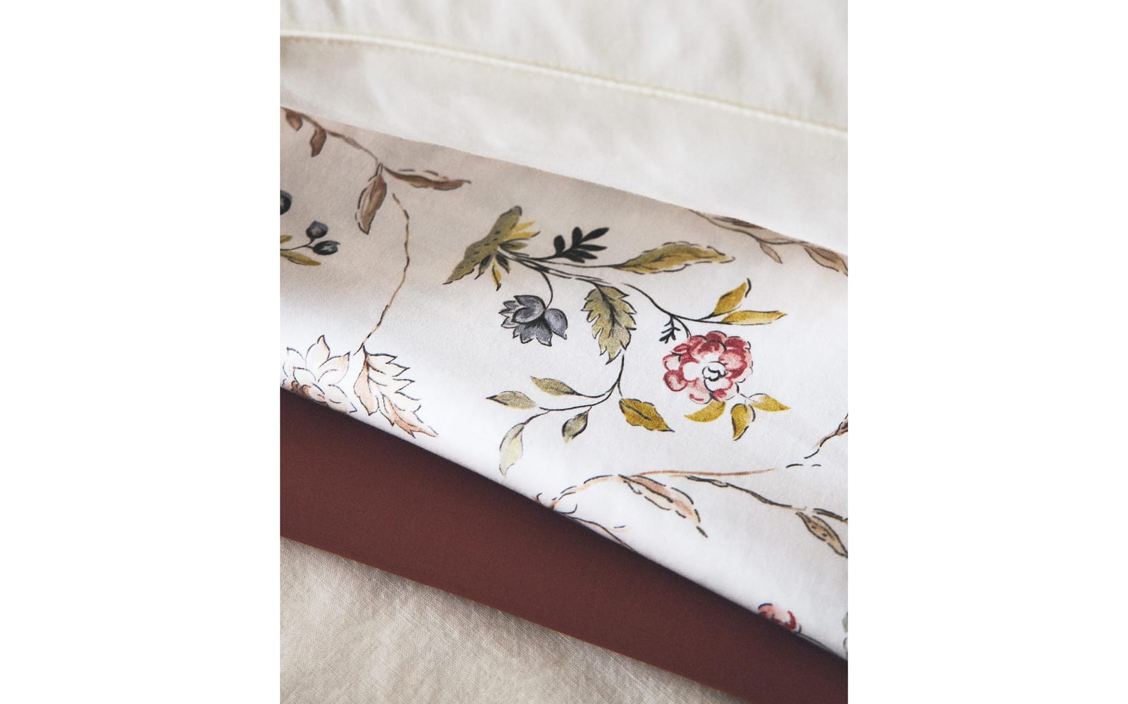 ZARA HOME Сатиновая пододеяльник с цветочным принтом ракурс 8
