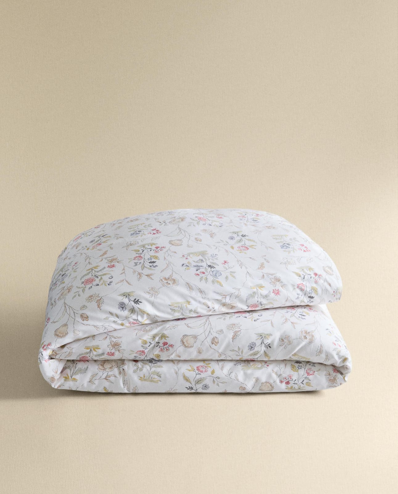 ZARA HOME Сатиновая пододеяльник с цветочным принтом ракурс 2