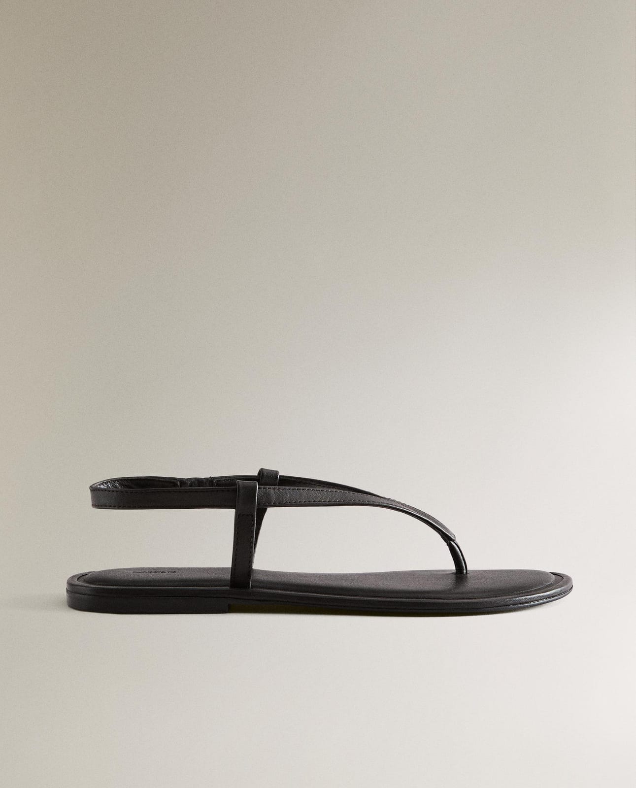 Тапочки ZARA HOME плоские кожаные сандалии BRĄZOWY 37