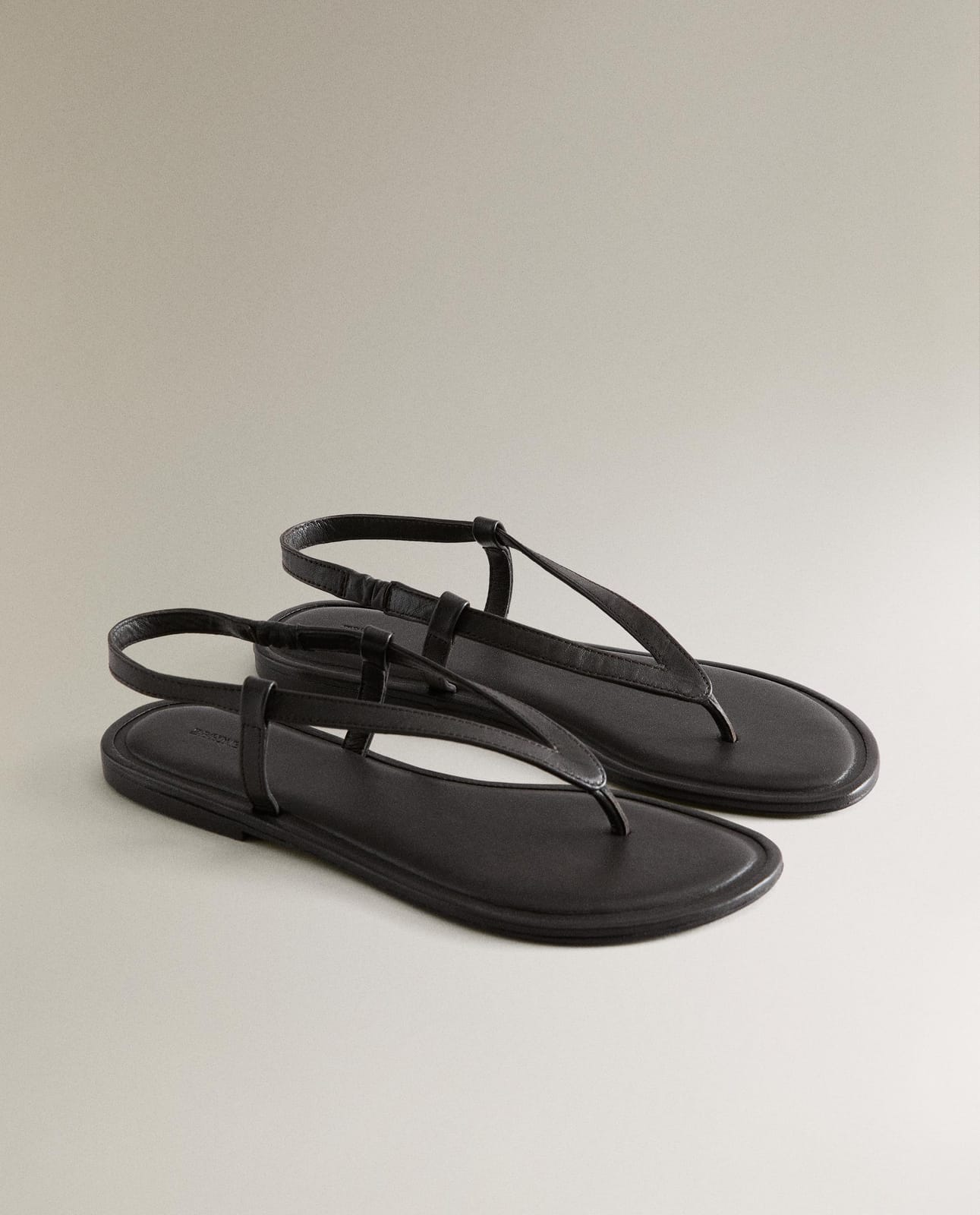 ZARA HOME ПЛОСКИЕ САНДАЛИИ КОЖАНЫЕ ракурс 2