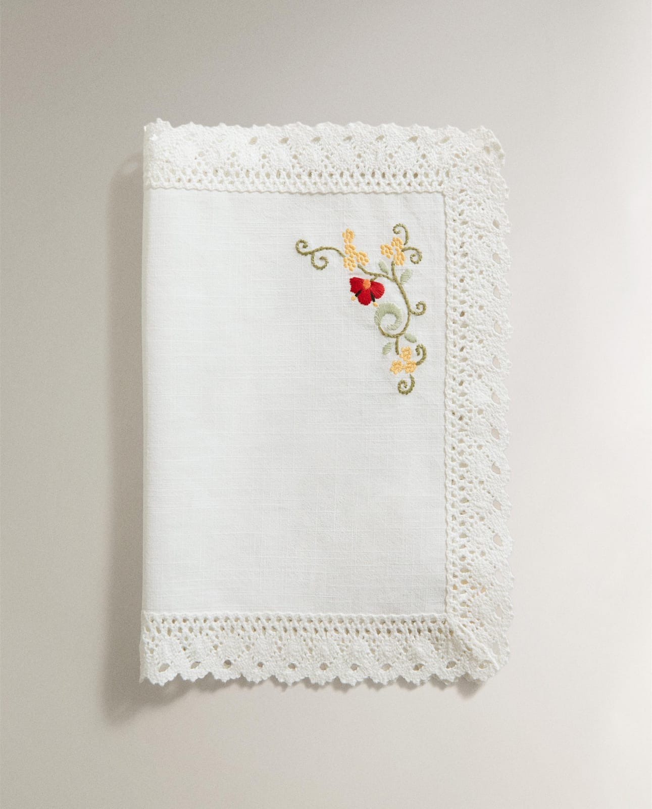 ZARA HOME Хлопковая подставка с цветами ракурс 6