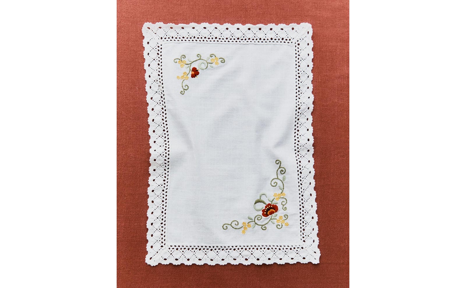 ZARA HOME Хлопковая подставка с цветами ракурс 9