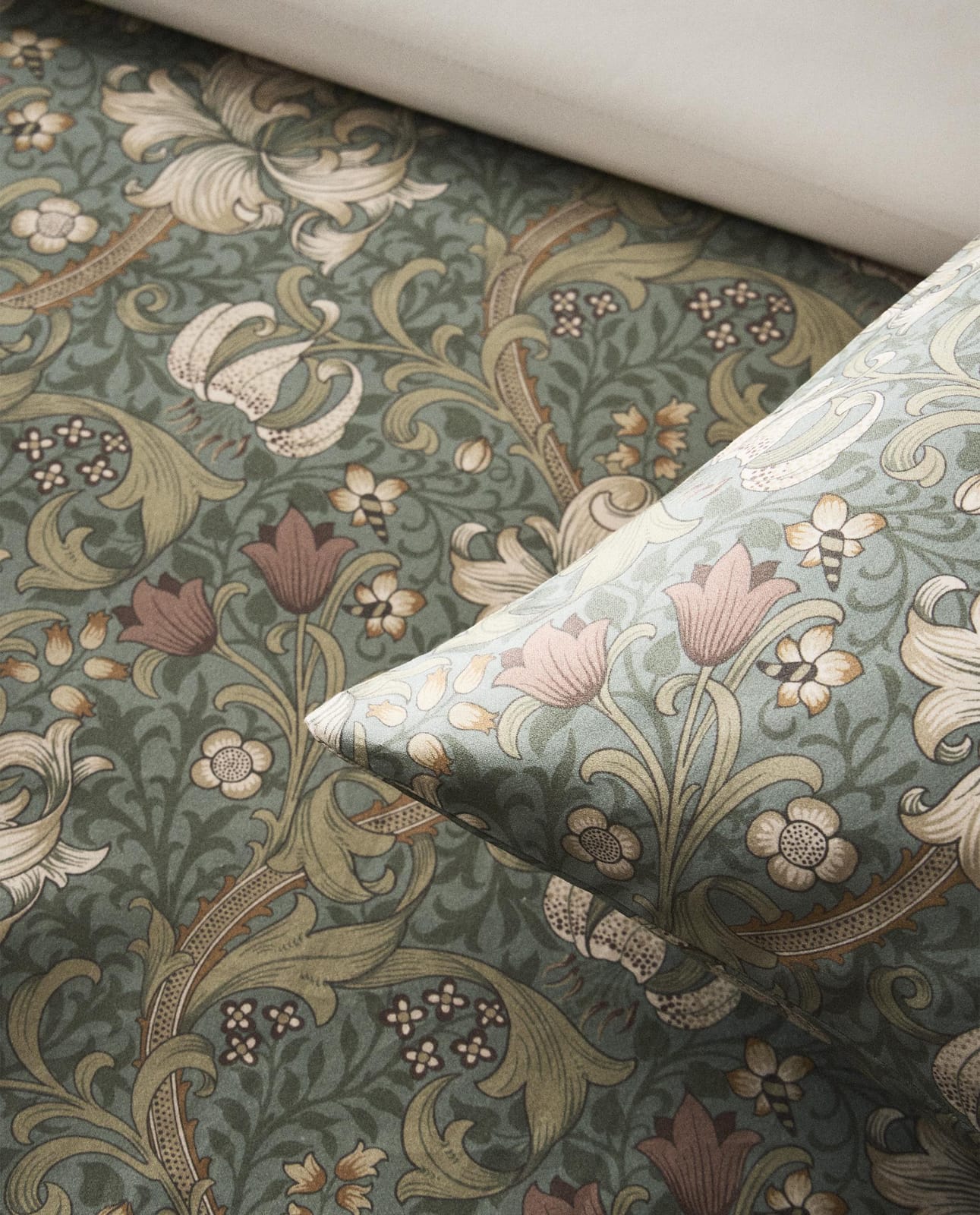 ZARA HOME ПОДОДЕЯЛЬНИК САТИН ИЗ ХЛОПКА MORRIS & CO. ракурс 9
