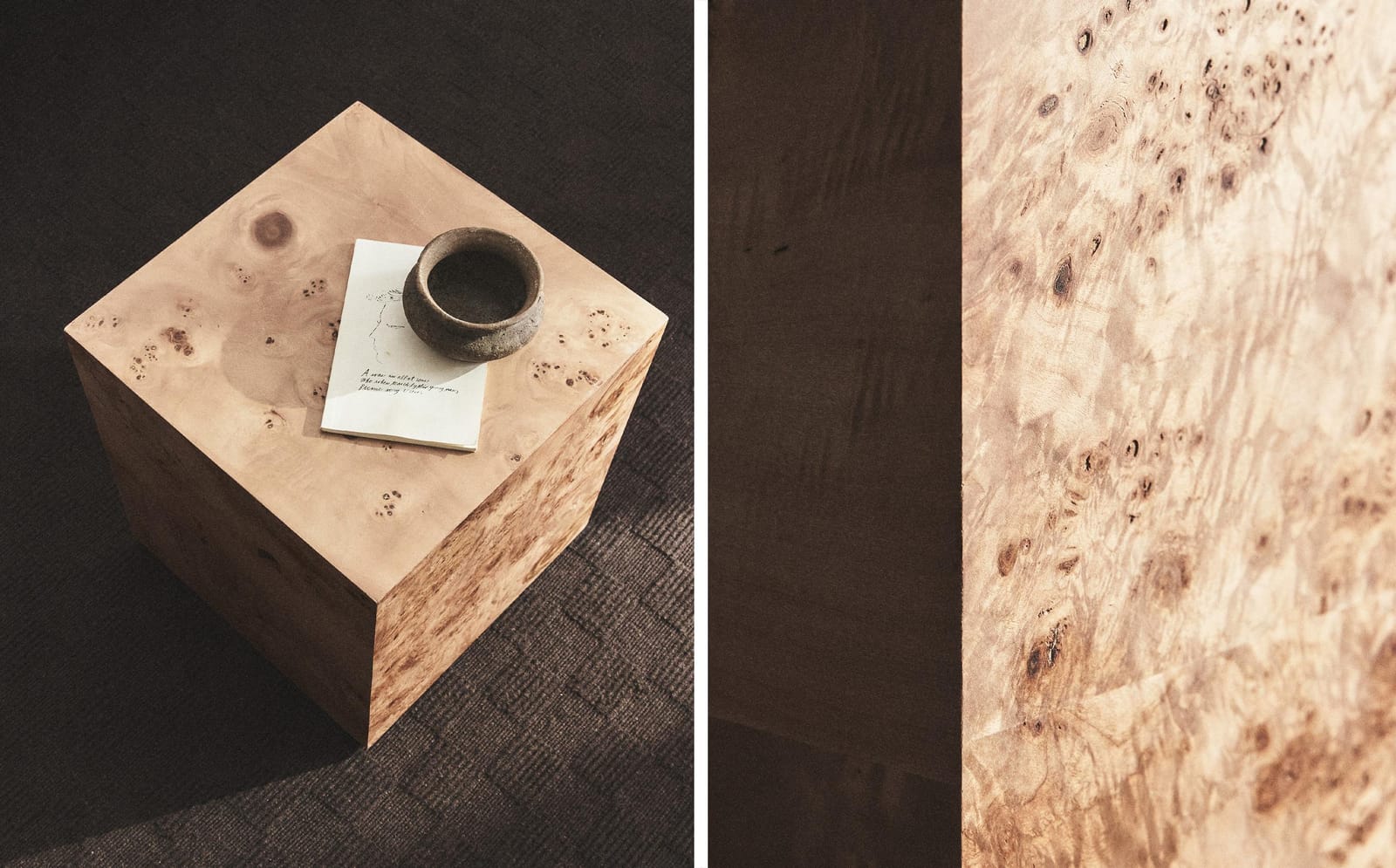 ZARA HOME КУБИЧЕСКИЙ СТОЛИК ИЗ КОРНЕВОГО ДЕРЕВА ракурс 2
