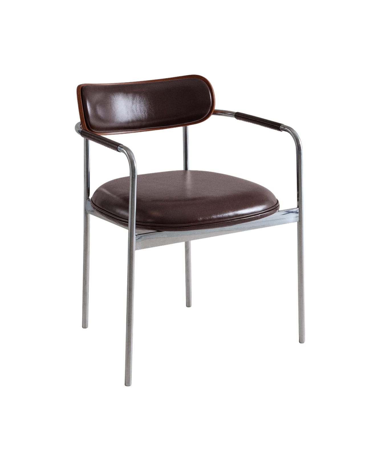ZARA HOME СТУЛ ИЗ КОЖИ И НЕРЖАВЕЮЩЕЙ СТАЛИ ракурс 8