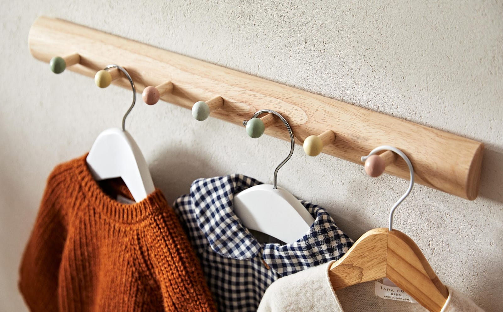 ZARA HOME МНОГОЦВЕТНЫЙ НАСТЕННЫЙ ВЕШАЛКА ДЛЯ ДЕТЕЙ ракурс 5