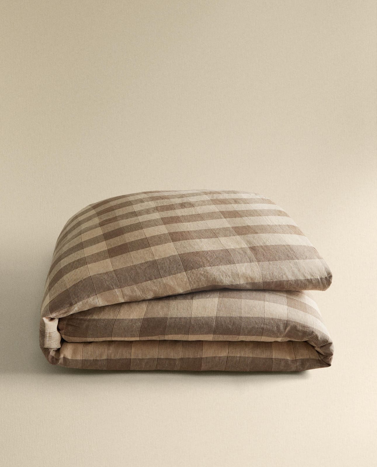 ZARA HOME ЛЬНЯНОЙ ПОДОДЕЯЛЬНИК В КЛЕТКУ ракурс 3