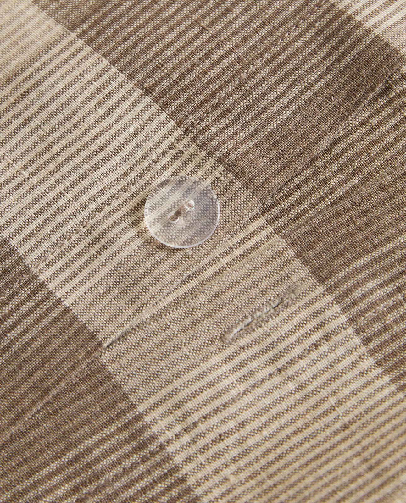 ZARA HOME ЛЬНЯНОЙ ПОДОДЕЯЛЬНИК В КЛЕТКУ ракурс 4