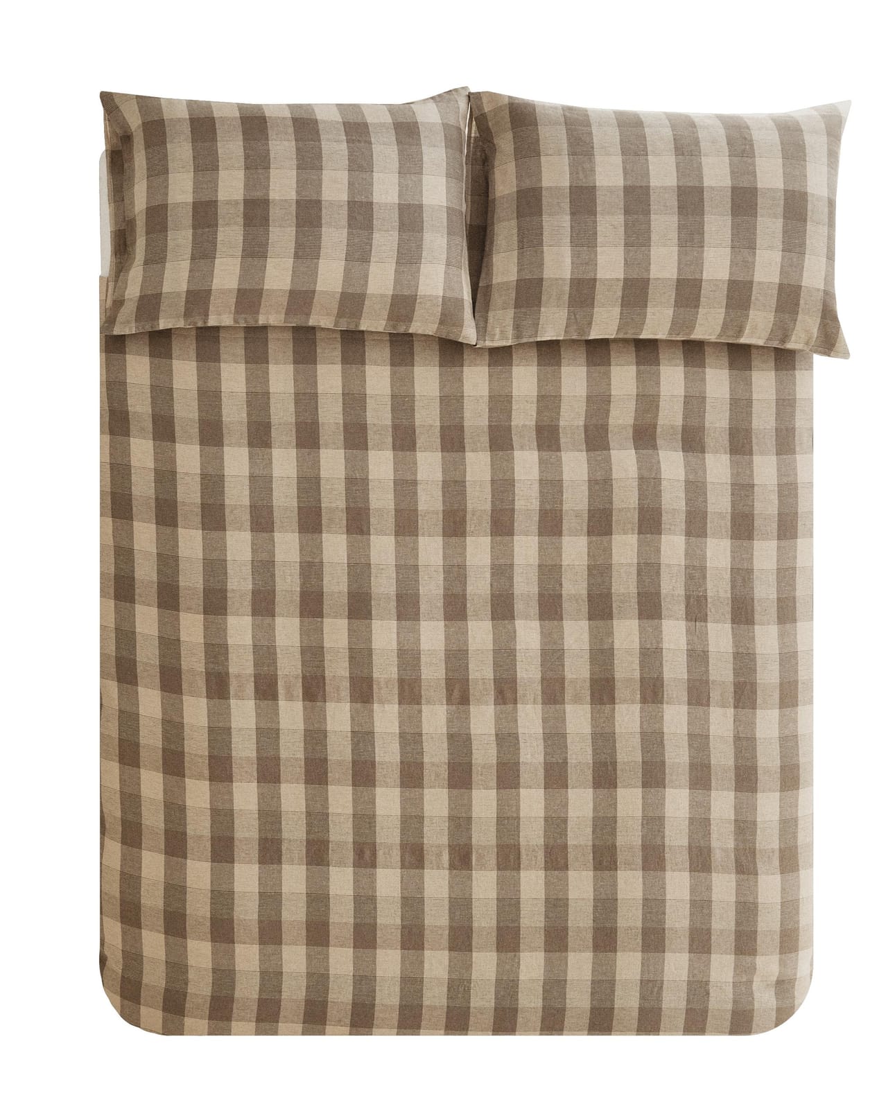 ZARA HOME ЛЬНЯНОЙ ПОДОДЕЯЛЬНИК В КЛЕТКУ ракурс 5
