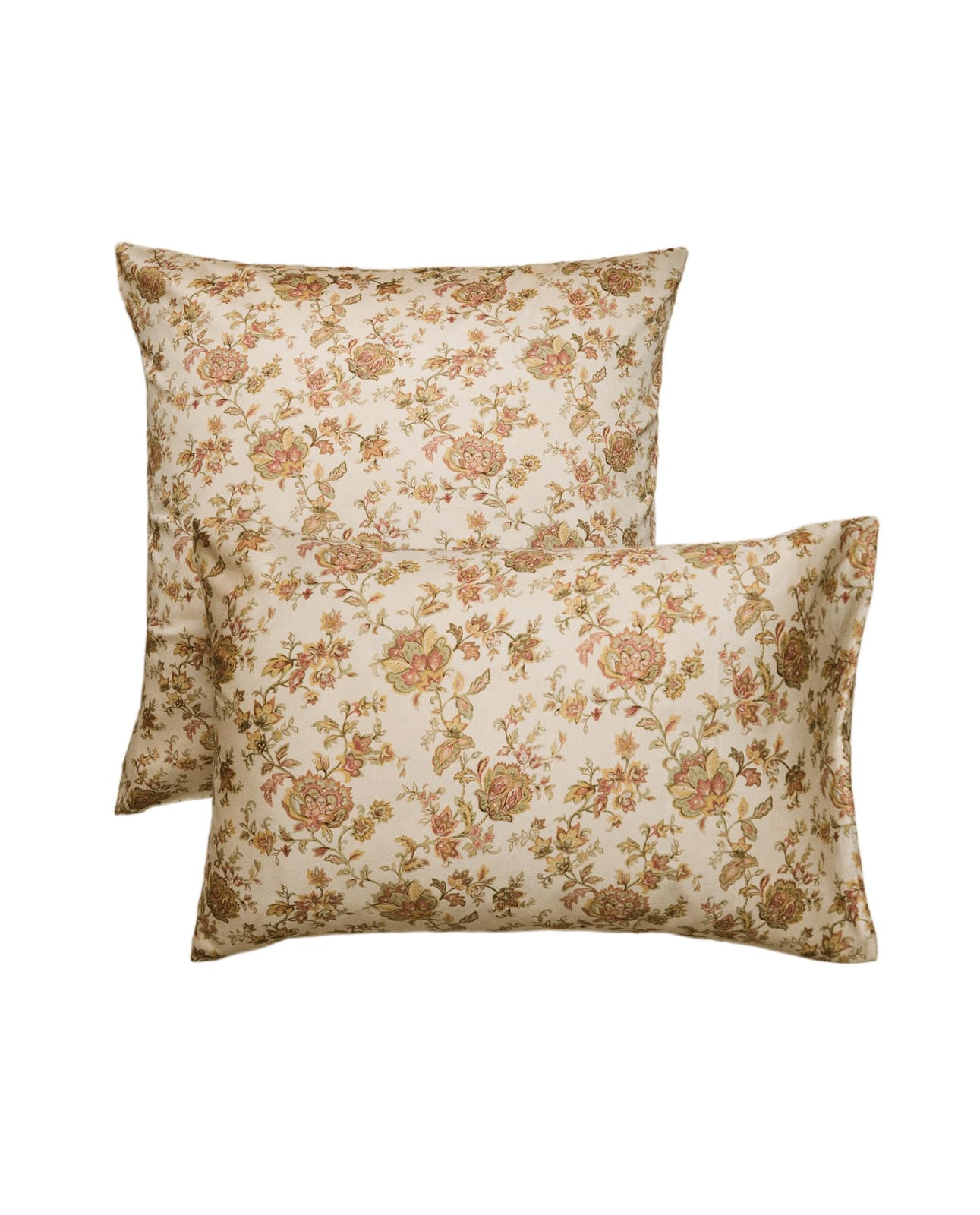 ZARA HOME САТИНОВАЯ НАВОЛОЧКА В ЦВЕТЫ ракурс 5