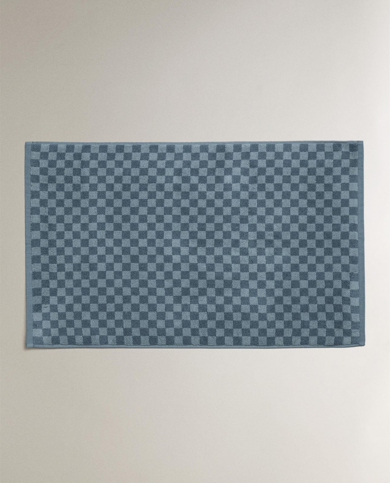 Коврик ZARA HOME Коврик для ванной в клетку синий 50 x 80 см