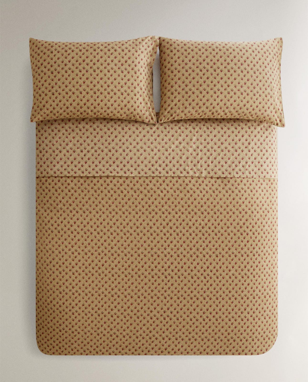 Пододеяльник ZARA HOME перкалевый пододеяльник с клубникой | KATHARINE POLE BEŻ 160 x 210 см