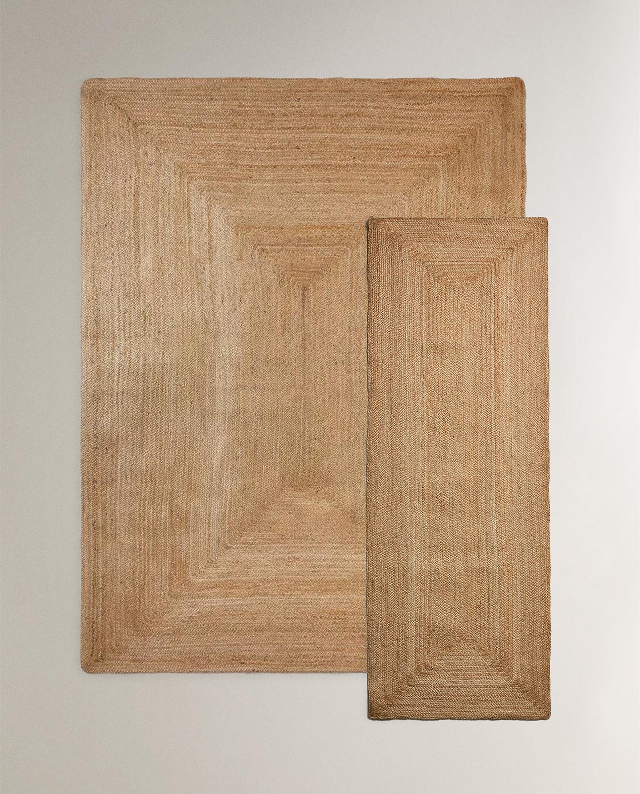 Ковер ZARA HOME PROSTOKĄTNY DYWAN Z JUTY. JASNOBEŻOWY 70 x 200 cm