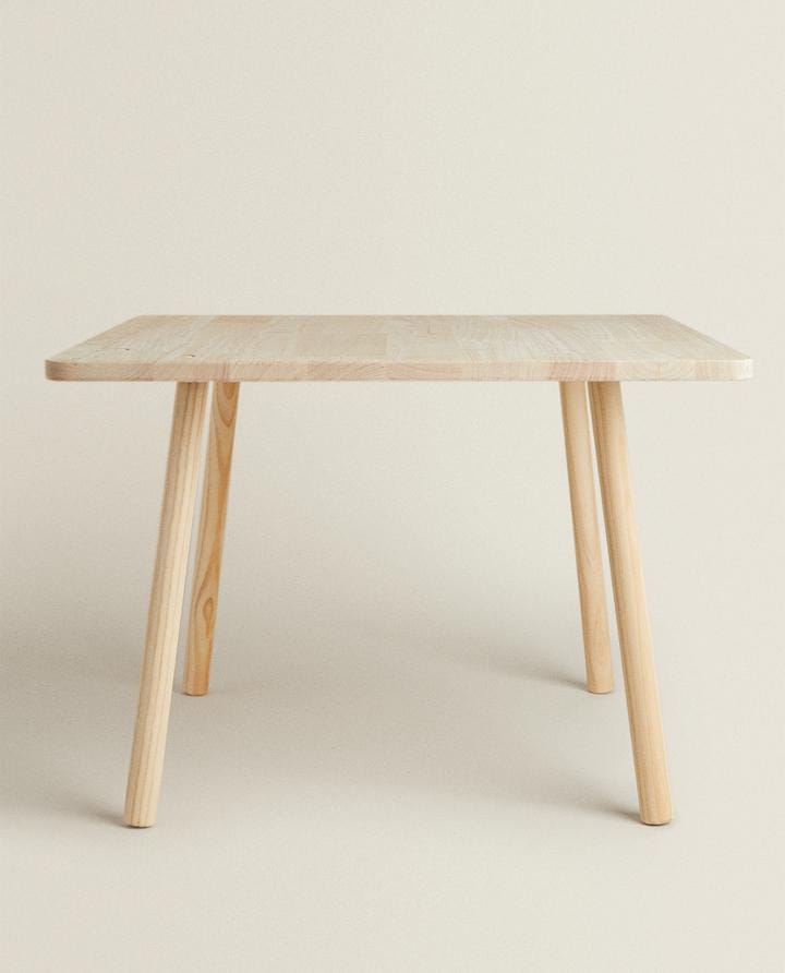 Приставной столик ZARA HOME детский деревянный столик с мишкой JASNOBEŻOWY 41 x 60 x 60 cm