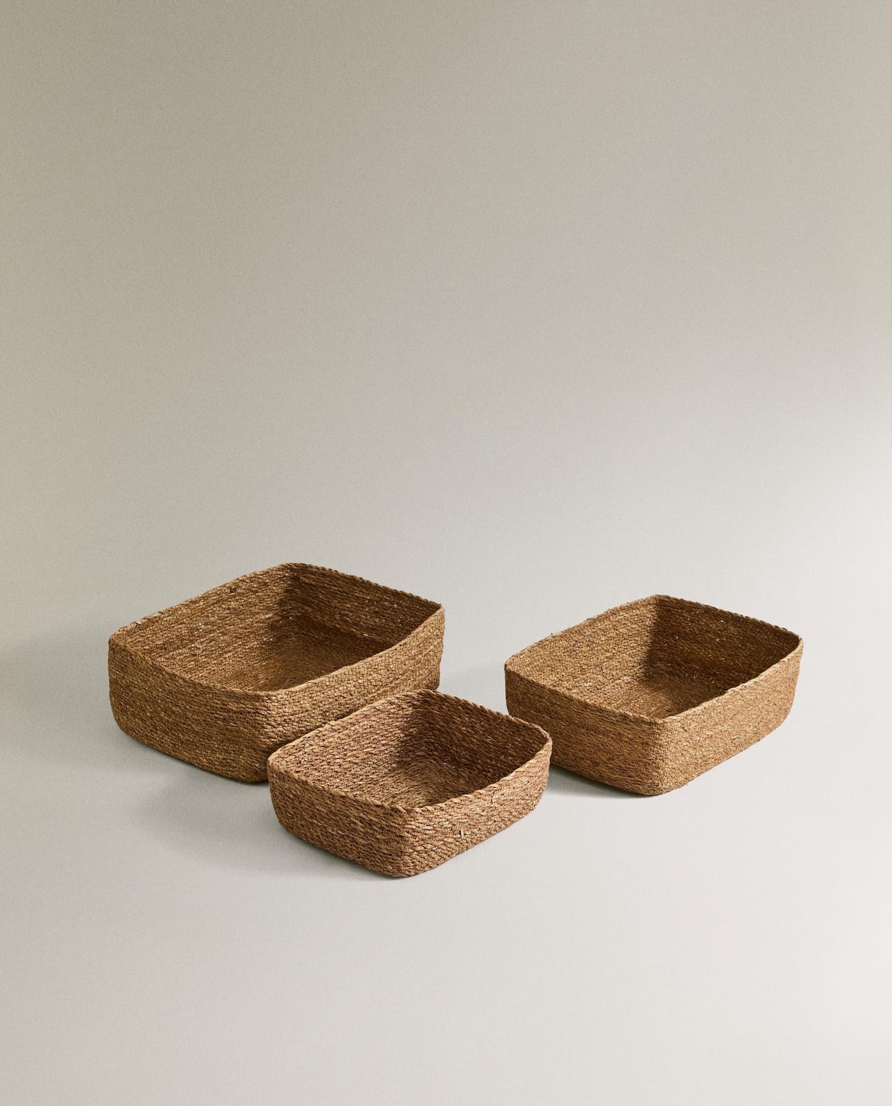 Корзина для хранения ZARA HOME ПРЯМОУГОЛЬНЫЕ КОРЗИНКИ JASNOBEŻOWY 13 x 27 x 36 см