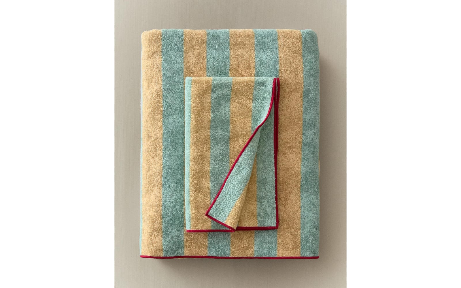 ZARA HOME БАННОЕ ПОЛОТЕНЦЕ В ПОЛОСКУ С ПРОСТЕЖКОЙ ракурс 8