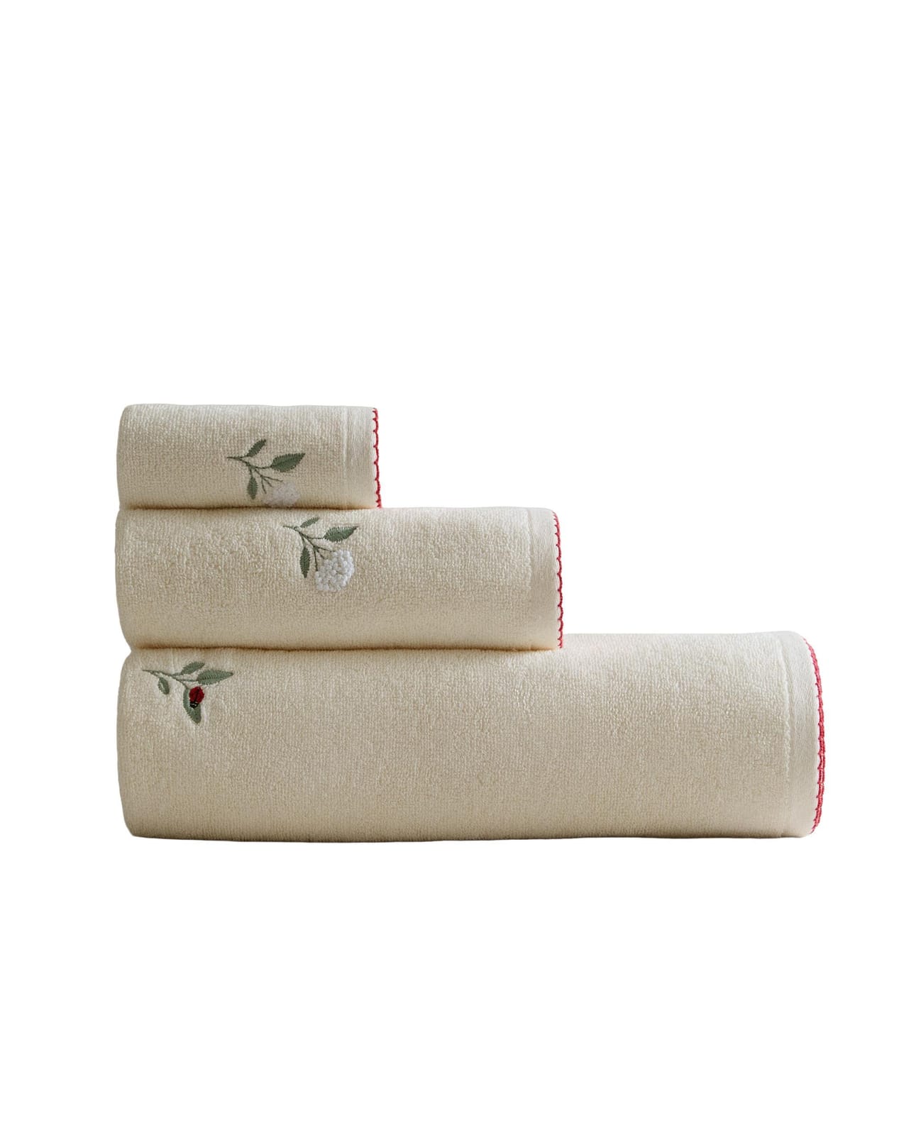 ZARA HOME БАННОЕ ПОЛОТЕНЦЕ С ВЫШИТЫМИ ЦВЕТАМИ ракурс 4