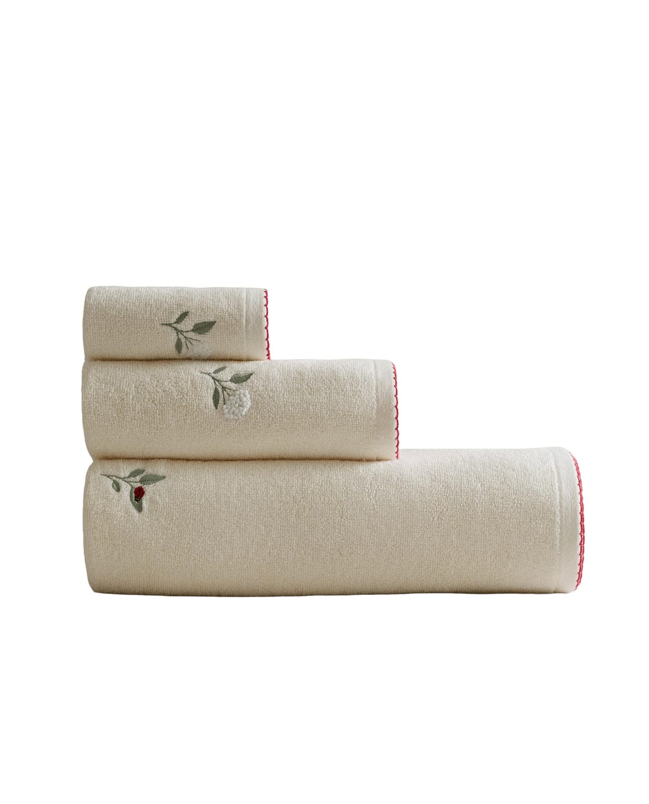 ZARA HOME БАННОЕ ПОЛОТЕНЦЕ С ВЫШИТЫМИ ЦВЕТАМИ ракурс 2