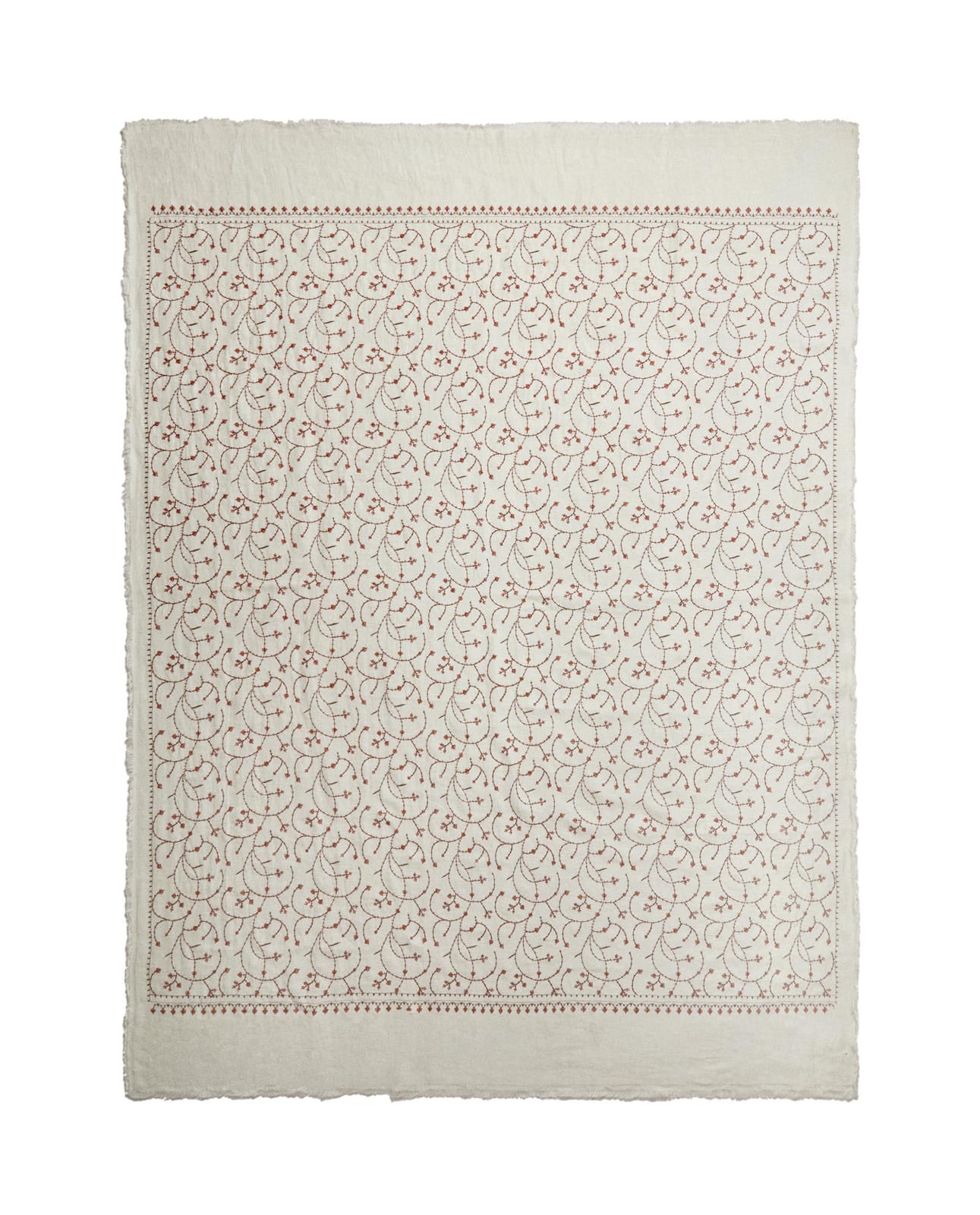 ZARA HOME ЛЬНЯНОЙ ПЛЕД С ВЫШИВКОЙ ракурс 2