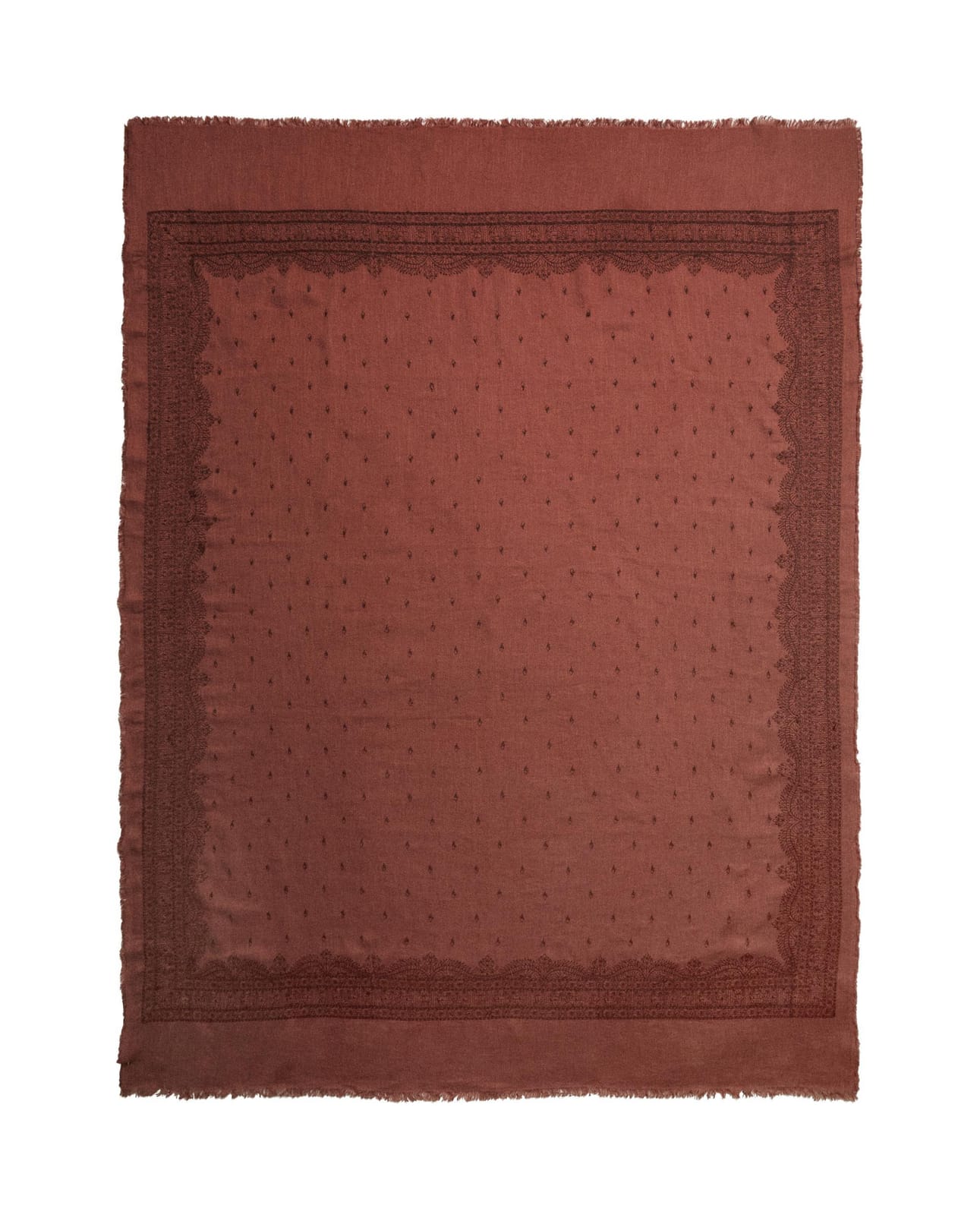 ZARA HOME ВЫШИТЫЙ ПЛЕД ЛЬНЯНО-ХЛОПКОВЫЙ ракурс 2