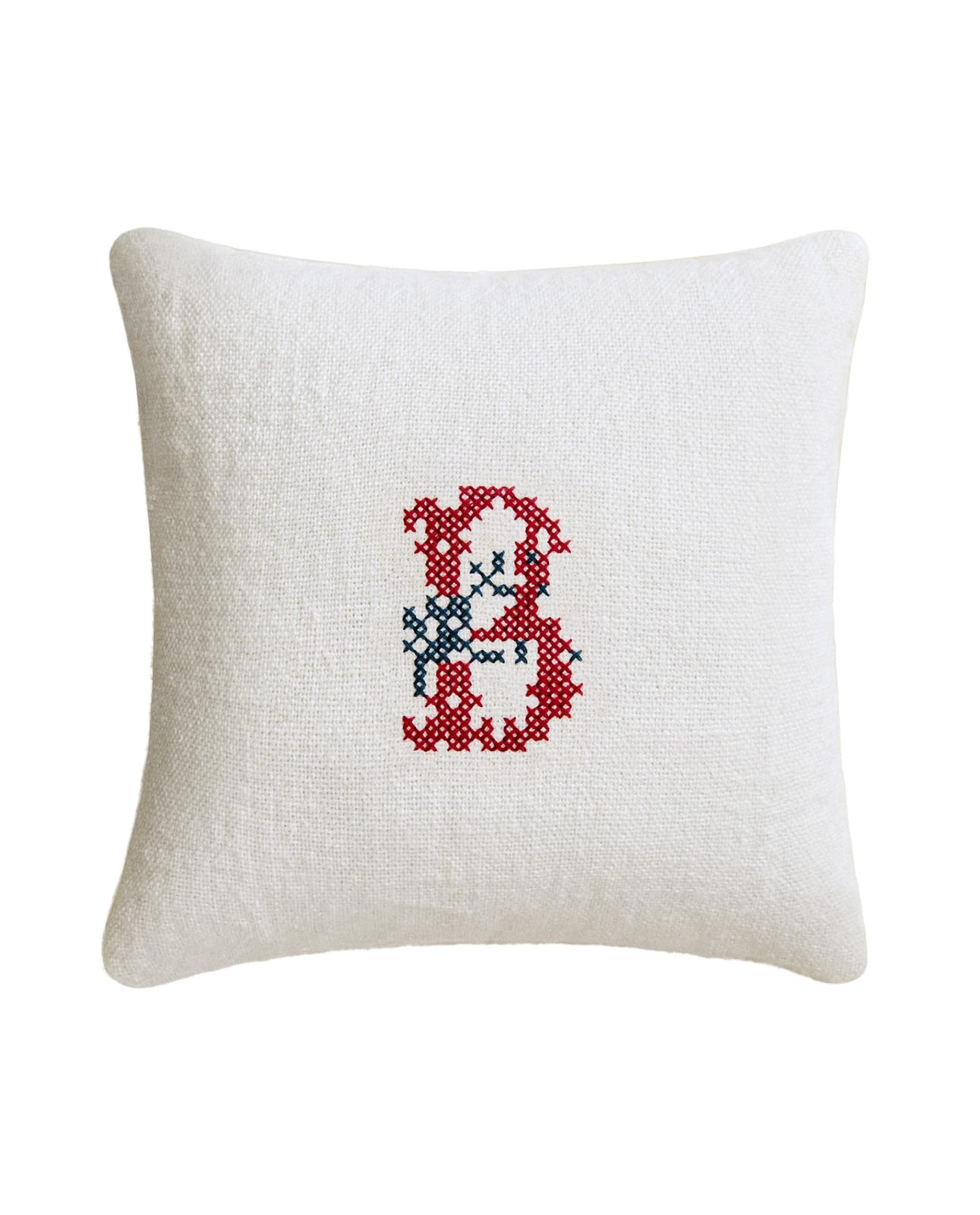 ZARA HOME ПОДУШКА ИЗ ЛЬНА С ВЫШИТОЙ БУКВОЙ B ракурс 7