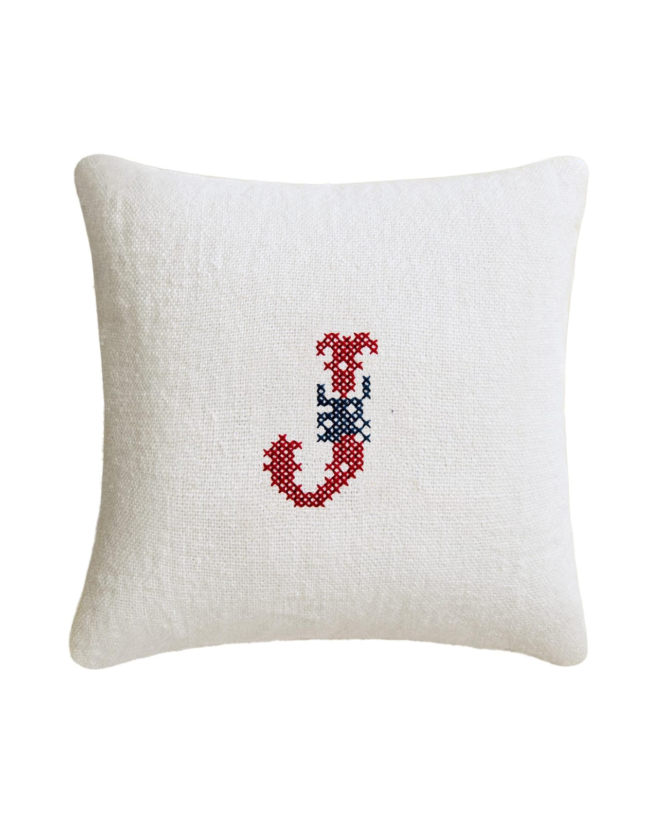 ZARA HOME ЛЬНЯНАЯ ДЕКОРАТИВНАЯ ПОДУШКА С ВЫШИТОЙ БУКВОЙ J ракурс 7