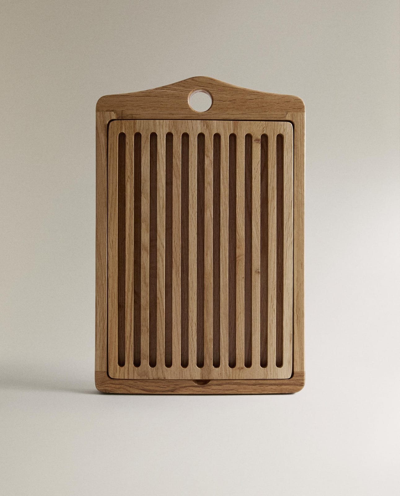 Набор столовых приборов ZARA HOME Дубовая доска для резки хлеба BRĄZOWY 2 x 24 x 37 cm