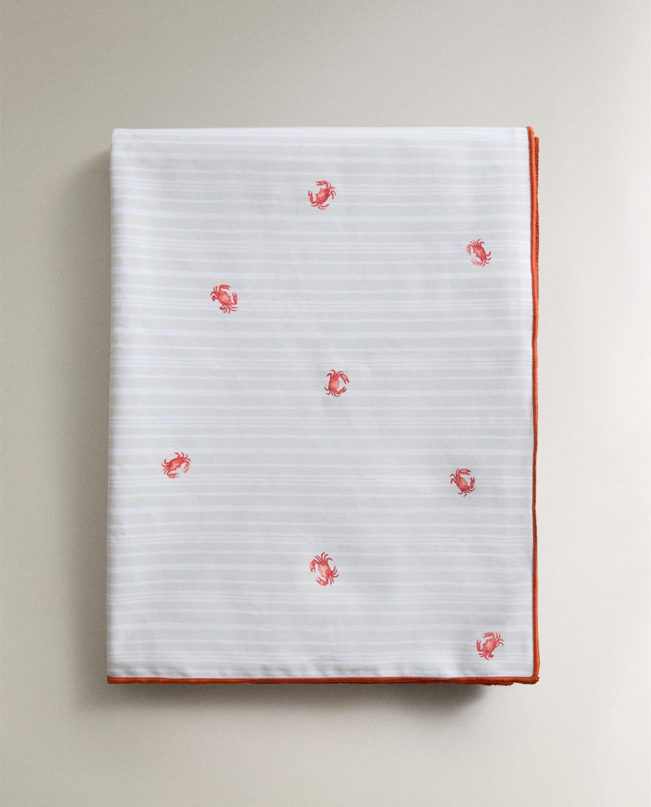 ZARA HOME Скатерть хлопковая с смолой и узором в крабы ракурс 4