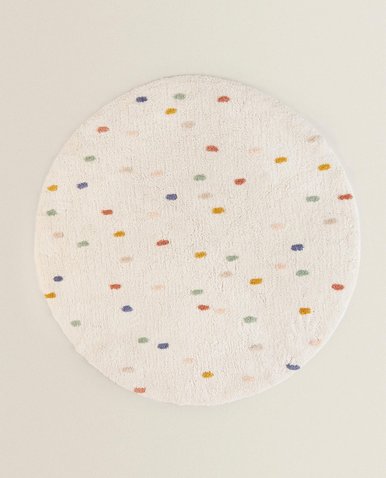 ZARA HOME ХЛОПКОВЫЙ ДЕТСКИЙ КОВЕР В МНОГОЦВЕТНЫЕ ТОЧКИ ракурс 3