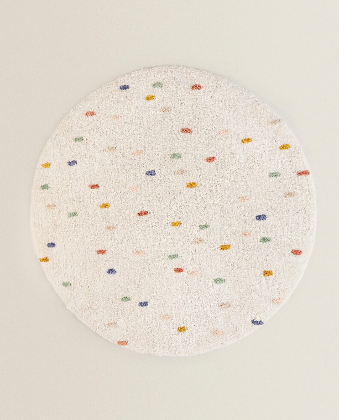 ZARA HOME ХЛОПКОВЫЙ ДЕТСКИЙ КОВЕР В МНОГОЦВЕТНЫЕ ТОЧКИ ракурс 4